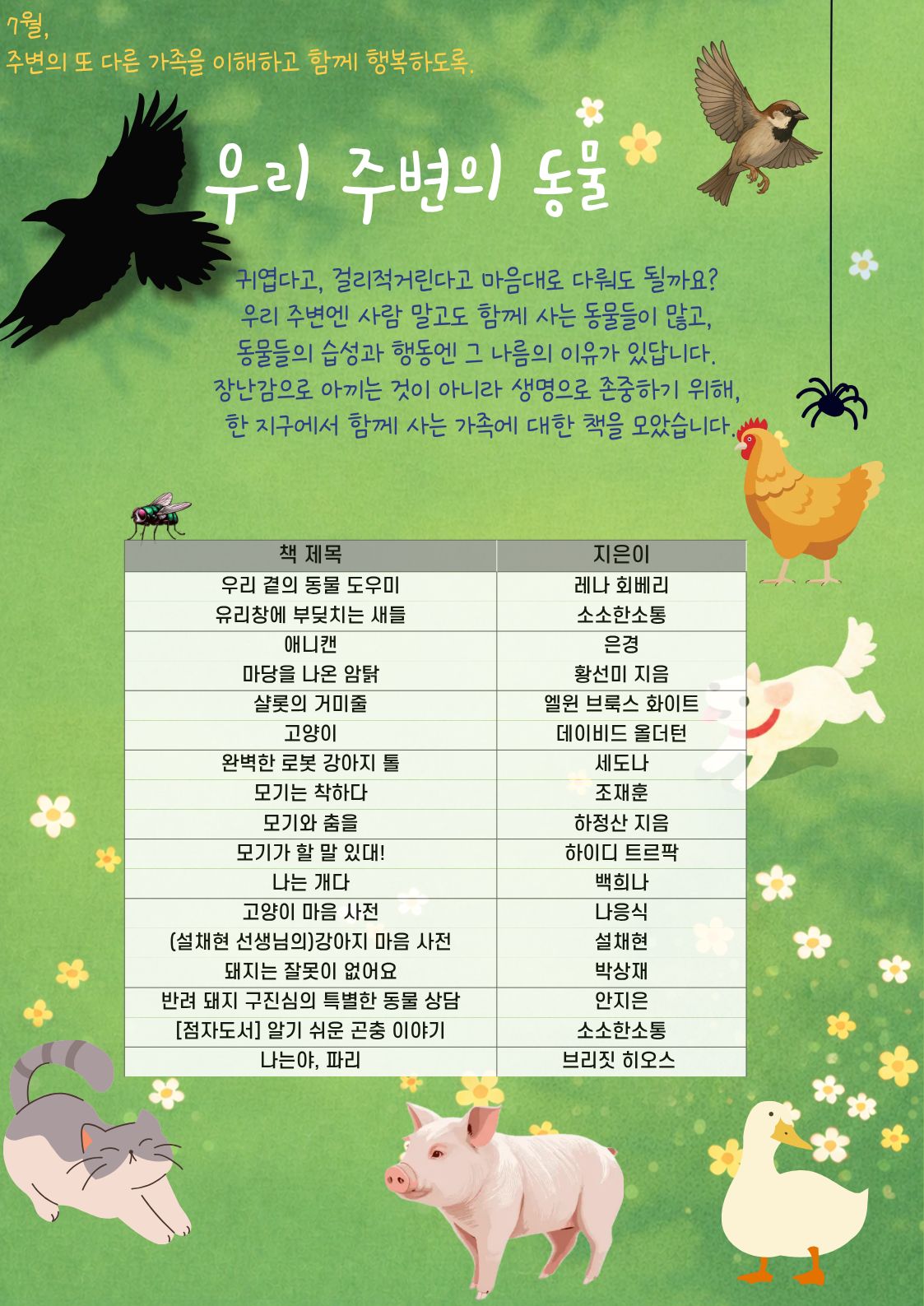 [7월] 우리 주변의 동물