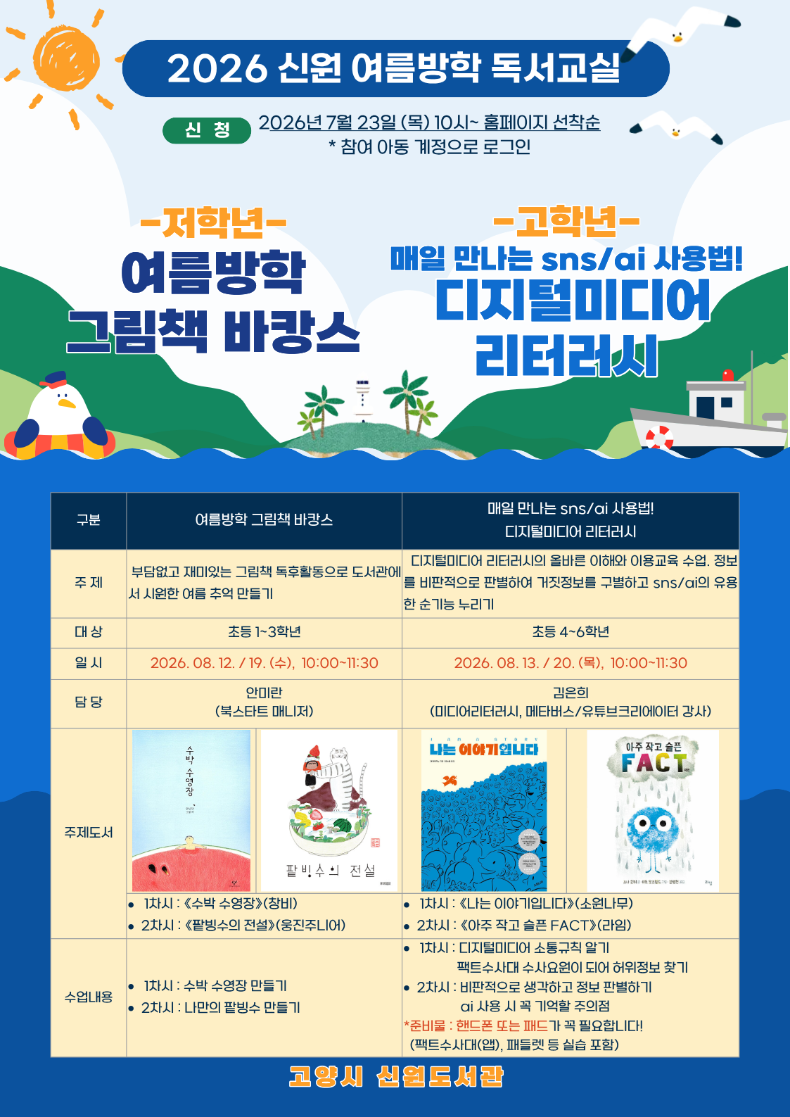 (초등저)여름 독서교실<여름방학 그림책 바캉스>
